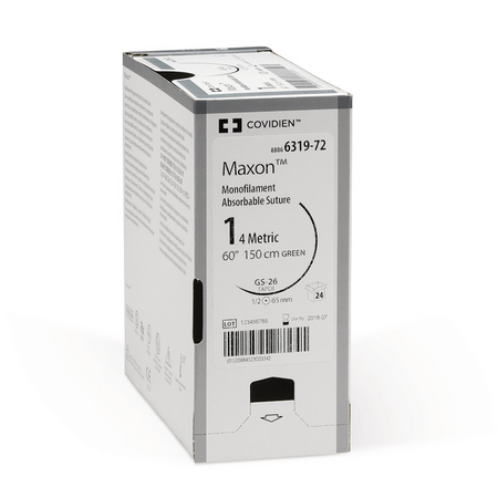 Maxon Synthetic Absorbable Suture (8886624561) / #0 / GS-22 / 30 in