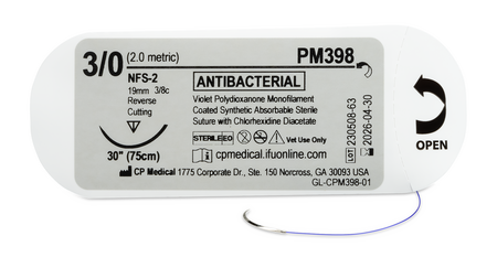 標本 Brazil Pelidnota cyanitarsis 20mm PDO+ Absorbable Suture: Violet / 3-0 / NFS-2 Reverse Cutting 19mm