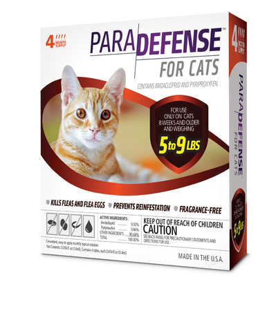 Paradefense Para-Defense for Cats, Orange, 5-9 lb