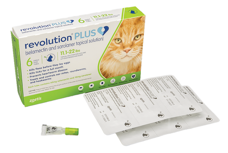 Revolution Plus For Cats, Green, 11.1-22 Lb