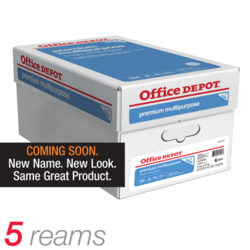 Office Depot Brand Multipurpose Paper, 20 lb, 96 (US)/108 (Euro)  Brightness, 11 in x 17 in